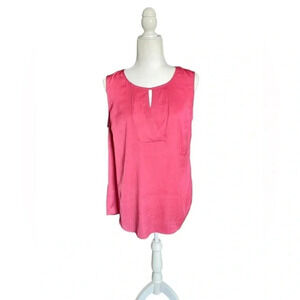 Cabi Satin Sleeveless Blush Blouse